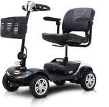 Electric Mobility Scooter for Adults and Seniors 4 Wheel Powered Mobility Scooters for Travel, Elderly – Long Range Power Extended Battery with Charger and Basket Included